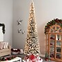 Nearly Natural 12-ft Flocked Pencil Artificial Christmas Tree with 1000 Clear Lights and 1819 Bendable Branches (T3333)~#|#~6AF530C8-576B-4EF3-A0E4CC5EBF9DB701_sc7