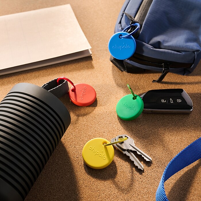 Chipolo POP Bluetooth Tracker, Assorted Colors, 4/Pack (RWS