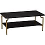 Household Essentials Crown 43.3"W x 23.6"D Laminate Coffee Table, Black Oak/Gold (8236-1)~#|#~6AF6A8EB-B188-436E-943D5D3D83B0059B_sc7