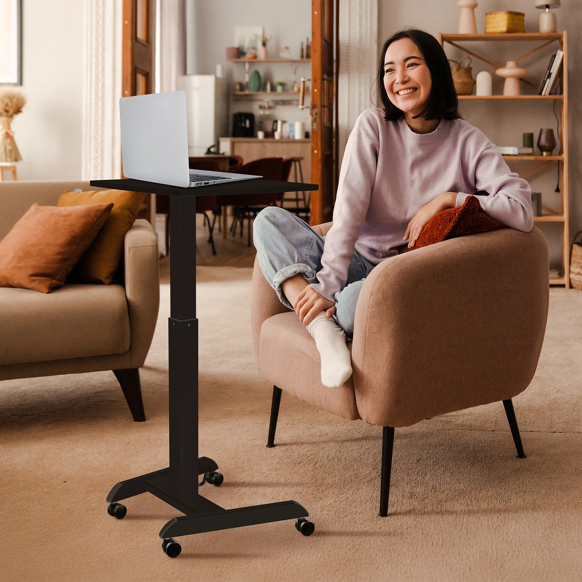 Mount-It! 24″W Manual Adjustable Standing Laptop Desk, Black (MI-7997BLK) Sansujyuku sansujyuku.com