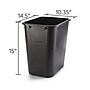 Coastwide Professional™ Indoor Trash Can Without Lid, Black Soft Molded Plastic, 7 Gallon (CW56429)~#|#~6AFC3200-DADA-4D2D-B94F6A0463C6029A_sc7