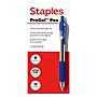 Staples ProGel™ Retractable Gel Pen, Extra Fine Point, 0.5mm, Blue Ink, Dozen (ST63008)~#|#~6AFC951B-78ED-4427-A1770440479983E9_sc7