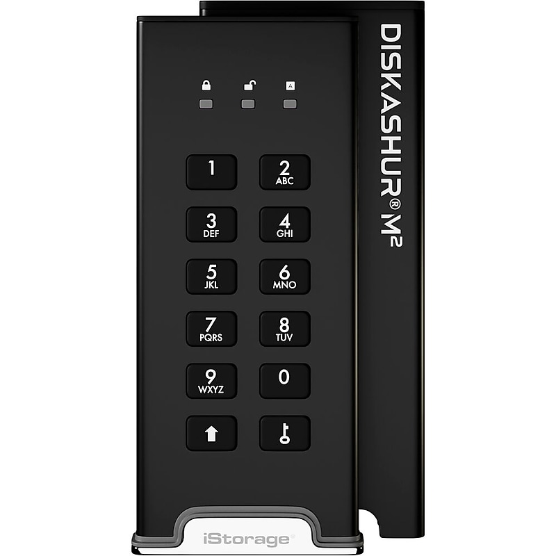 iStorage diskAshur M2 240GB M.2 2280 USB 3.2 Gen 1 Encrypted Portable External Solid State Drive (IS-DAM2-256-240) image 1