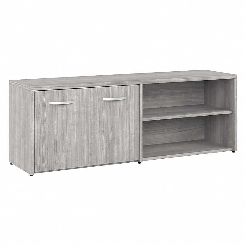Bush Business Furniture Studio A 21" Low Storage Cabinet with 4 Shelves and Doors, Platinum Gray (SDS160PG-Z) image 1