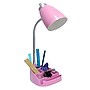 Simple Designs Gooseneck Organizer LED Desk Lamp, 18.50", with iPad Tablet Stand and Charging Outlet, Pink (LD1057-PNK)~#|#~6B095795-3FC1-4A76-9A09DEFD86BD66E1_sc7