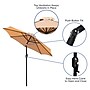 Flash Furniture Lark Outdoor Patio Table Set, Tan Umbrella, 7 Piece Set (XU8104UB19BTN)~#|#~6B0F00DD-EAA0-48D4-A0604666B73BC67A_sc7
