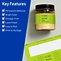 Avery Printable Rectangle Multipurpose Labels, 1.75" x 7.75", Bright Green, 400/Box (94232)~#|#~6B0F366F-D78D-487E-80445290D686306F_sc7