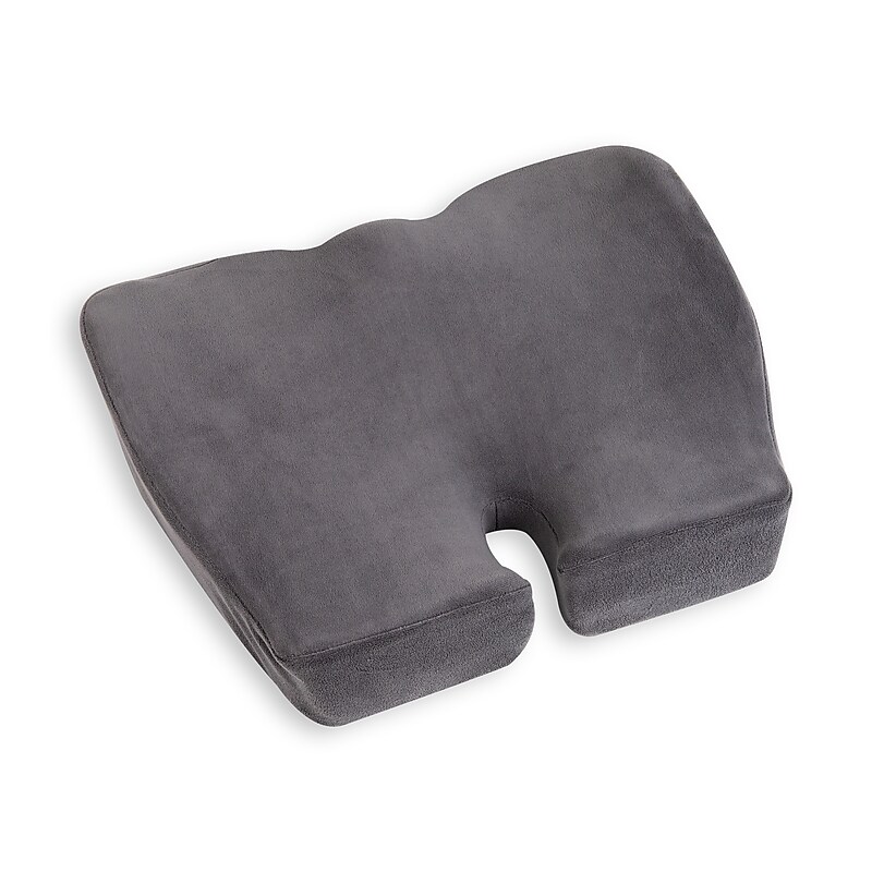 Mind Reader Memory Foam Office Chair Ergonomic Orthopedic Cushion, Gray (ORTHOCUSH-GRY) image 1