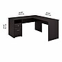 Bush Furniture Cabot 60"W L Shaped Computer Desk with Drawers, Espresso Oak (CAB044EPO)~#|#~6B1A21F0-46A1-435E-AF6D02CE1342C52A_sc7