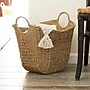 Household Essentials Seagrass Woven Storage Basket with Handles, Natural (HHML-4005)~#|#~6B1D00F3-47B2-49F7-AD6FE6732824F0A4_sc7