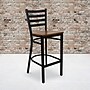 Flash Furniture HERCULES Series Traditional Metal Ladder Back Restaurant Barstool, Black/Cherry, 2-Pieces/Pack (2XUDG697BCHW)~#|#~6B1F8201-C2AC-4478-856AF4DE6139F585_sc7