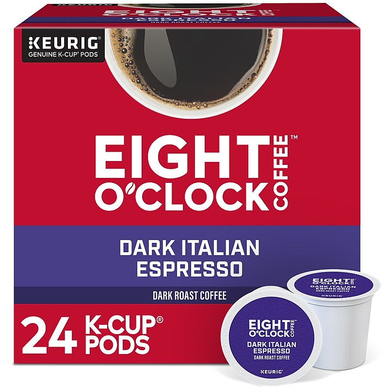 Eight O'Clock Dark Italian Espresso Keurig® K-Cup® Pods, Dark Roast, 24/Box (6408) image 1