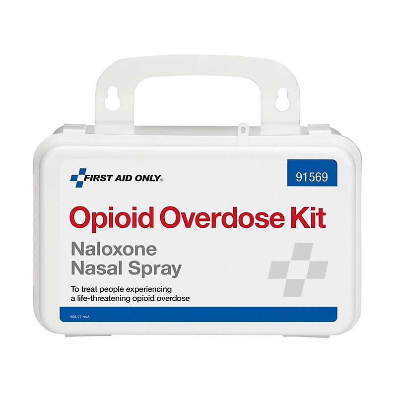 First Aid Only 14-Piece Opioid Overdose Emergency Preparedness Kit with Naloxone Nasal Spray (91569) image 1
