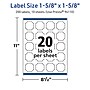 Avery TrueBlock Laser/Inkjet Decorative Edge Multipurpose Labels, 1-5/8" x 1-5/8", White, 200/Pack (94110)~#|#~6B2AC2E1-8E9B-4454-9AF5A5A7F0564036_sc7
