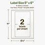 Avery Hemp Rectangle Laser/Inkjet Multipurpose Labels, 5" x 6", Off-White (16/Pack)~#|#~6B2E0E3D-237F-4F31-B5C26D5ABDA669C1_sc7