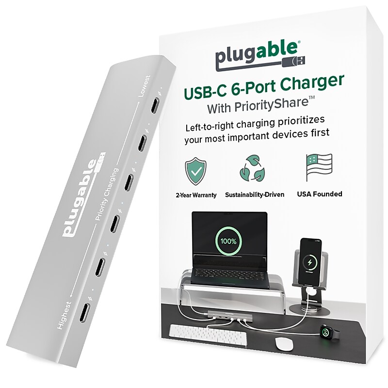 Plugable Universal Docking Station for USB-C Laptop (PS-6CC) image 1