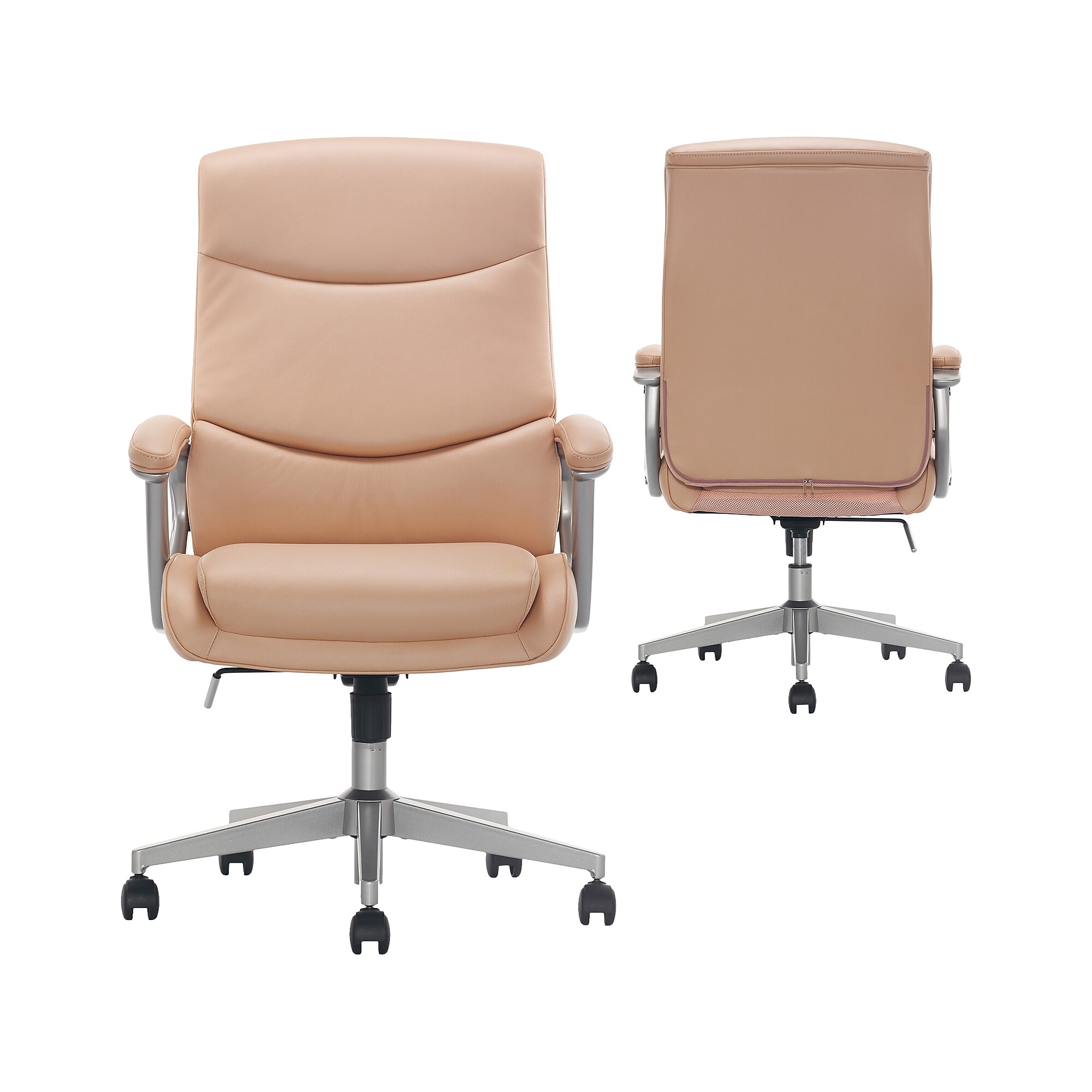 Thomasville Josephine Ergonomic Bonded Leather Swivel Manager Chair, Blush (60071-BLSH) Sansujyuku sansujyuku.com