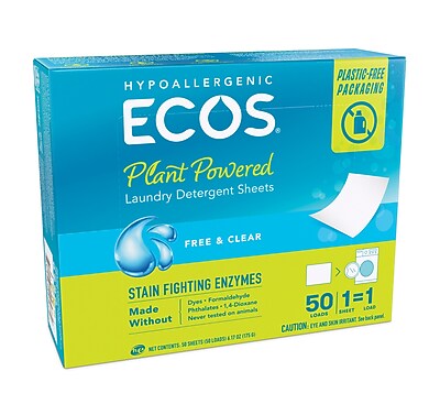 ECOS Liquidless Laundry Detergent Sheets, Free and Clear - Thumbnail 4