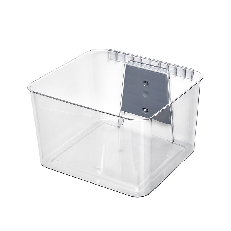 iDESIGN Medium Stackable Plastic Storage Bin, Clear (50377) image 1