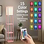 Simple Designs Etagere Organizer 62.5" Floor Lamp with Rectangular Shade, Light Pink (LF1037-LPK-CCLB)~#|#~6B39D70C-633D-4F42-8AEB953D1516D86B_sc7