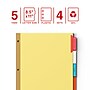 Staples Large Tab Insertable Dividers, 5-Tab, Assorted Colors, 4/Pack (13515/14481)~#|#~6B3D45DE-86D5-47F7-A7C9846453D51D4A_sc7