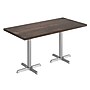 Flash Furniture Bennett Wooden Commercial Indoor Table, 60" x 30", Dark Brown Top/Silver Base (GSF3060DBT2222S)~#|#~6B4A8B86-CBFD-4C4A-93FA440B512361CA_sc7