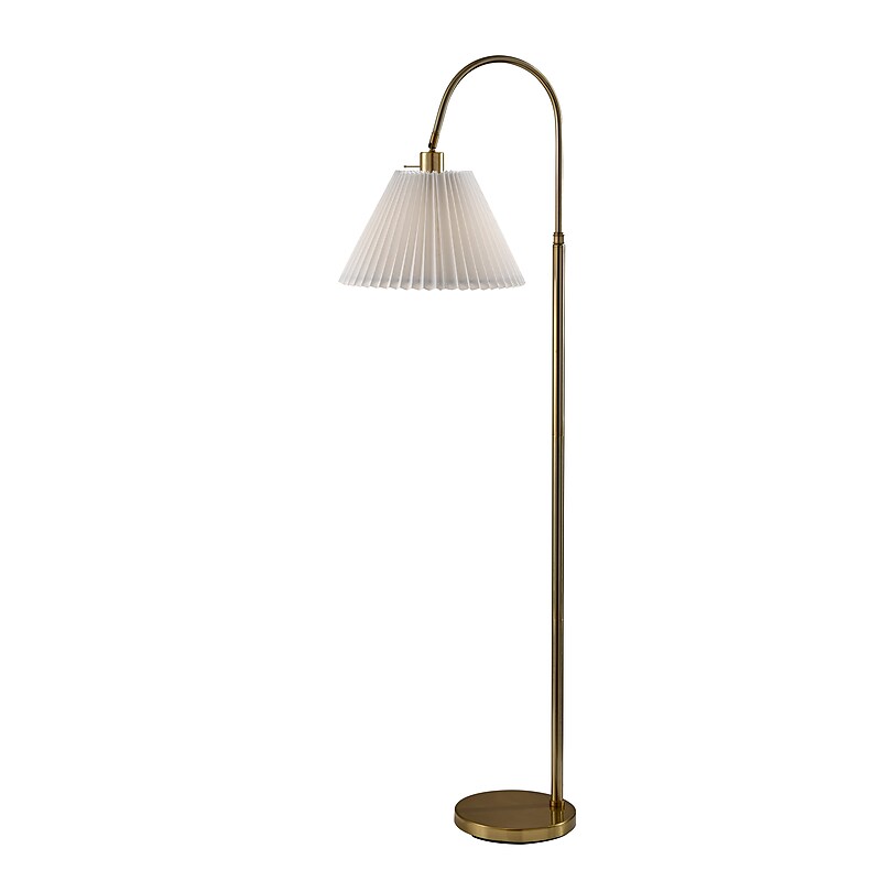 Adesso Thalia 58.5" Antique Brass Floor Lamp with Empire Shade (SL2614-21) image 1