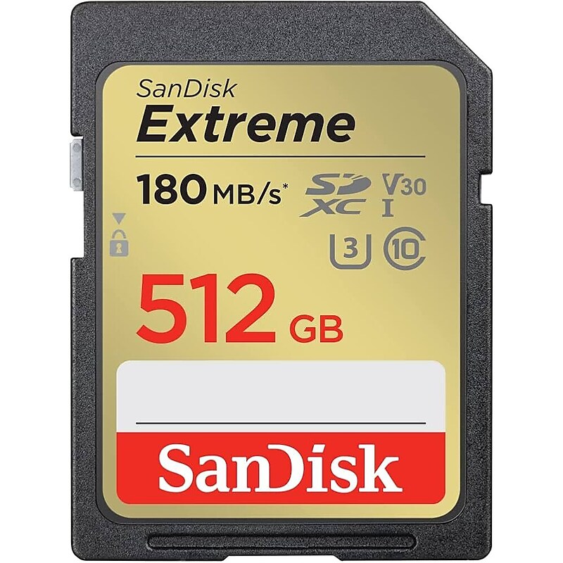 Western Digital Extreme 512GB SDHC Memory Card, UHS-I, (SDSDXVV-512G-ANCIN) image 1