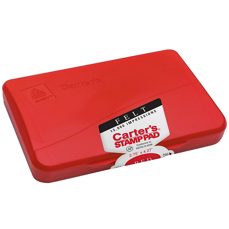 Carter's Felt Stamp Pads, Red Ink (21070) image 1