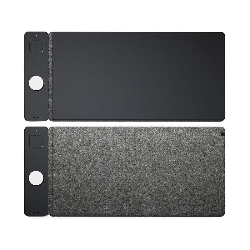 JOURNEY ALTI ULTRA Vegan Leather/Felt Desk Pad, 14.6" x 32.6", Midnight (JMSDMMN) image 1