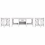 Bush Furniture Key West 47" x 24" Coffee Table with 2 End Tables, Pure White Oak (KWS023WT)~#|#~6B5FE50F-FF73-40BE-8E690C901A1F56EF_sc7