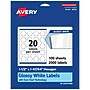 Avery Laser/Inkjet Multipurpose Labels, 1.8704" x ", Glossy White, 2000/Box (94120)~#|#~6B639E55-1FF3-47F6-88907F33AD6F76B6_sc7