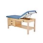 Aristo Wood Physician Adjustable Exam Table with Shelf, Dual Drawer Cabinet, Paper Cutter, Holder, 500 lb Capacity, Blue~#|#~6B6773A1-A80C-405B-B415DEF103116A5B_sc7