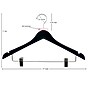 Nahanco 17" Wood Lacquered Ladies' Suit Hanger, Natural, 100/Box (7117RCCH)~#|#~6B677C1C-55FB-4BE7-93ACC34B94DCC259_sc7