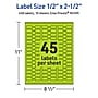 Avery Printable Decorative Edge Multipurpose Labels, 0.5" x 2.5", Bright Green, 450/Pack (94749)~#|#~6B692519-2F4F-43D9-93DFADFFAB8B4C52_sc7