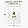 Avery Hemp Oval Laser/Inkjet Multipurpose Labels, 2" x 3-1/3", Off-White (160/Pack)~#|#~6B6B0BD3-D567-446B-B043A4674E66E7B2_sc7