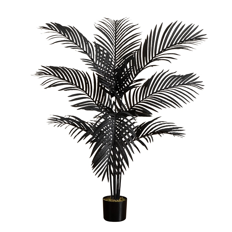 Nearly Natural Artificial Halloween Black Paradise Palm Tree, 4' (T5142) image 1