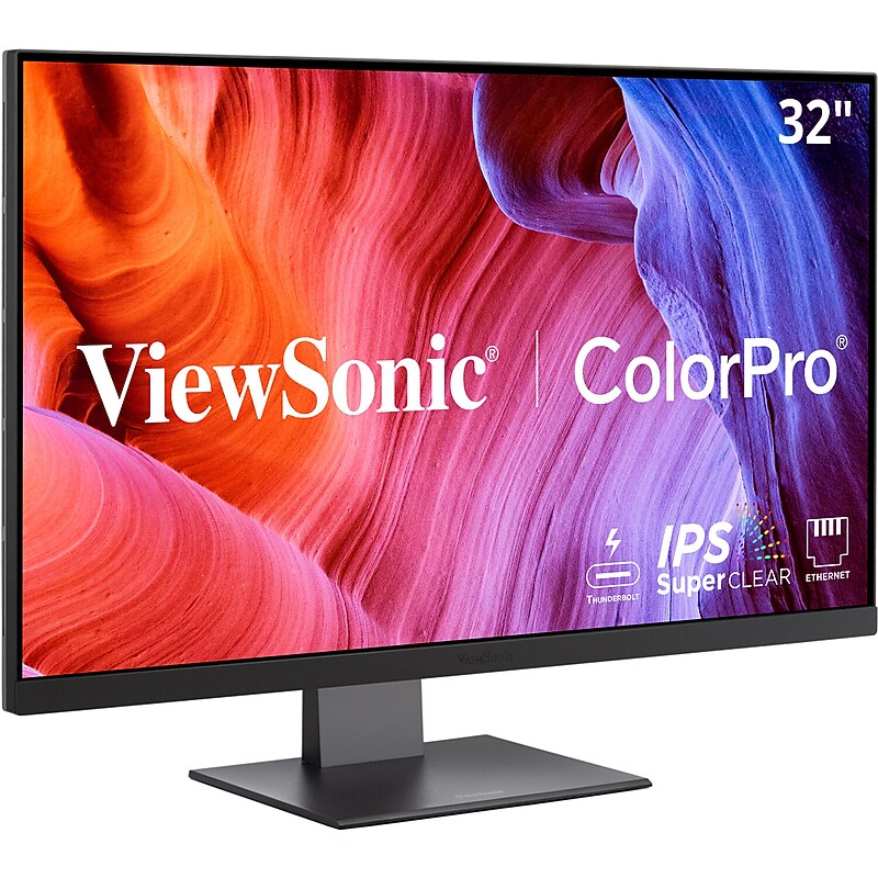 ViewSonic ColorPro 32" 4K UHD IPS 60Hz Monitor , HDR400, Built-In Speaker, Height Adjustable, Grey (VP3276T-4K) image 1
