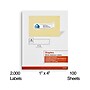 Staples Laser/Inkjet Address Labels, 1" x 4", White, 20 Labels/Sheet, 100 Sheets/Pack, 2000 Labels/Box (ST18058-CC)~#|#~6B7B39D4-D1F5-40B7-B10DA471AE9B4F8B_sc7