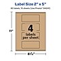 Avery Laser/Inkjet Rectangle Multipurpose Labels, 2" x 5", Kraft Brown, 60 Labels/Pack ( 94241)~#|#~6B7D4FB3-B721-4B9C-8D0B86B625014ACC_sc7