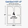 Avery Rectangle Single Rounded Corner Integrated Cards, Matte White, 200/Pack (19479399882)~#|#~6B7F3E03-432F-4C95-B780A96A53D96213_sc7