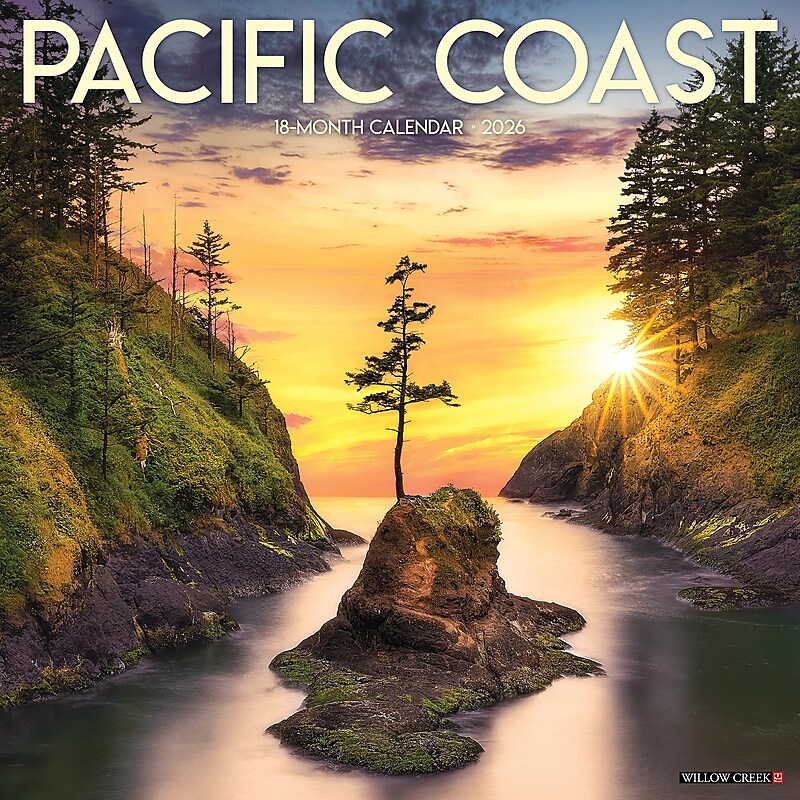 2026 Willow Creek Pacific Coast 12" x 12" Monthly Wall Calendar (52273) image 1