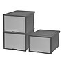 Iris Plastic Storage Bin With Sliding Door, Gray, 3/Pack (500109)~#|#~6B82D629-031E-4755-ABFCA7A577AA1F66_sc7
