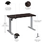 Bush Business Furniture Move 40 Series 48"W Electric Height Adjustable Standing Desk, Black Walnut/Cool Gray (M4S4824BWSK)~#|#~6B89F5E9-FCAD-45B6-A539D80F003B4037_sc7