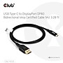 Club 3D 3.28' USB C to DisplayPort Audio/Video Cable, Male to Male, Black (CAC-1559)~#|#~6B8E0FD7-4984-4AA7-8865FBB5C791EAD8_sc7
