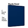 Staples 1" 3-Ring Non-View Binder, Navy (ST26646-CC)~#|#~6B8E2382-FB8E-4B10-99875AE9B2714FEC_sc7