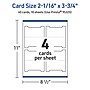 Avery Integrated Cards, 2-1/16" x 3.75", Glossy White, 40/Pack (95325)~#|#~6B92E914-1599-483C-AC317EC22ECC47D8_sc7