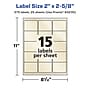 Avery Pearlized Ivory Rectangle Multipurpose Labels, 2" x 2-5/8", Ivory, 375/Pack (94235)~#|#~6B99FCED-2579-41C2-BF08979E27CD2B8F_sc7