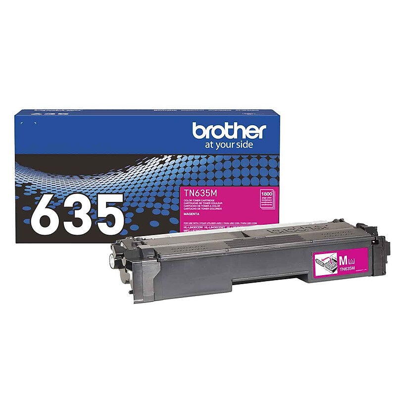 Brother TN635 Standard Yield Magenta Toner Cartridge, Prints Up to 1,800 Pages(TN635M) image 1