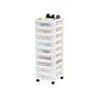 Iris 9-Drawer Storage Cart, White/Translucent White (585004)~#|#~6BA99177-59D8-4F27-9BF0DD491D58EC3D_sc7